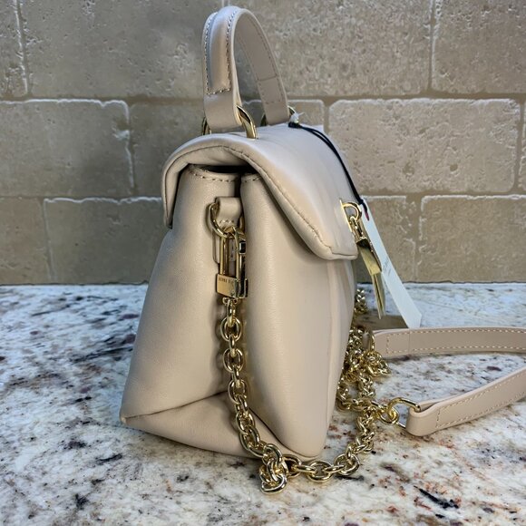 NWT Ted Baker Poppy Leather Satchel Cream - Picture 2 of 8